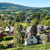 DSC00082 Looking down over the town from Bellfountain Road.
