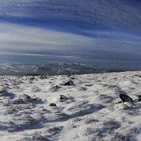 Snowy mountain  Brecons : Europe, United Kingdom, Wales
