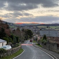 IMG 0390  Looking out over Llangattock Sugar Loaf mountain in the setting sunlight.