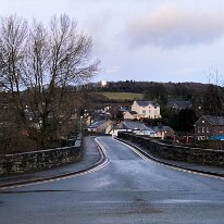 IMG 0413  The rising moon over the town.