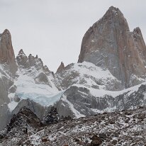 DSC 0052 : 03-04-10, Argentina, Dirt, El Chaltén, High-key, Image, Low-contrast, Mountain, Muted, ON1 Keyword AI, Rock, Santa Cruz, Water, building, color, plant, sky, snow, tree